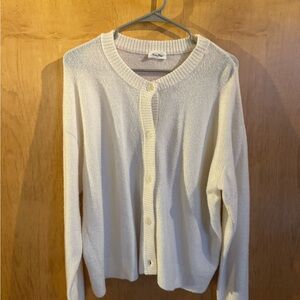 American Vintage Cream Button-Up Knit Cardigan